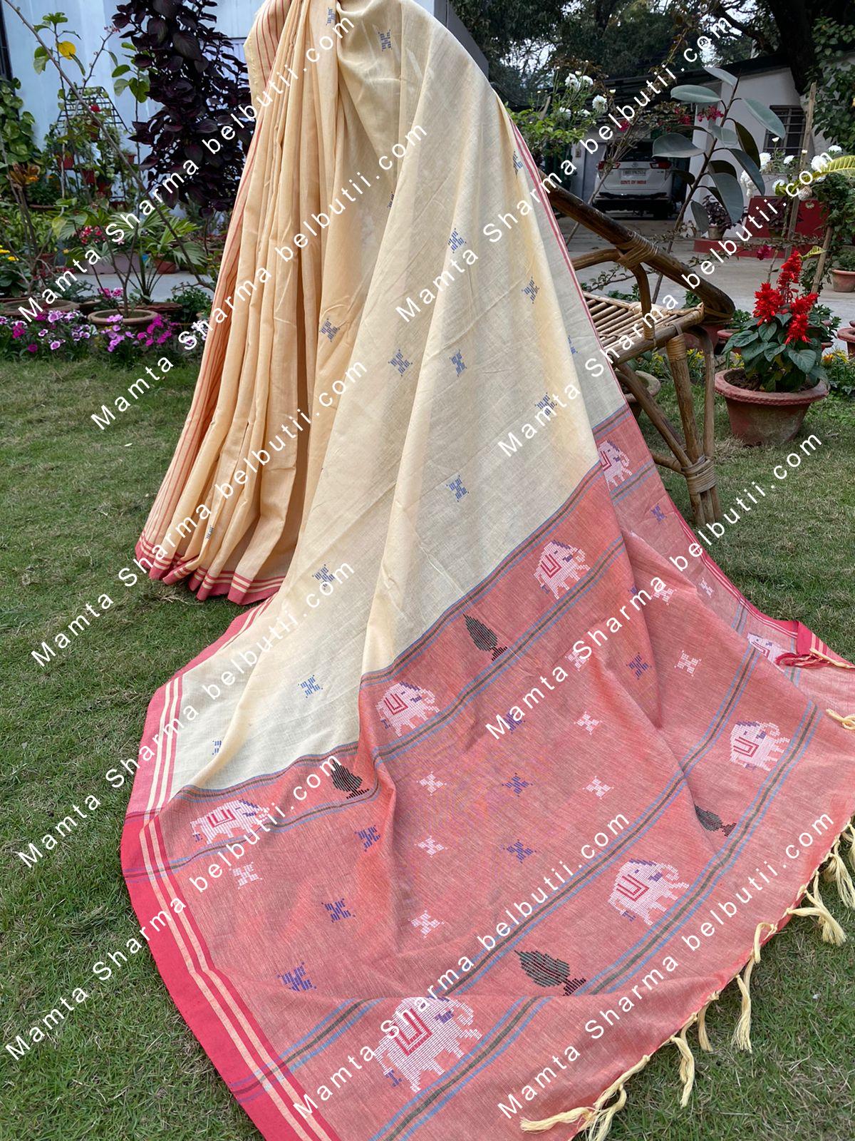 Belbutii Saree - Sr0202-pink-ivory