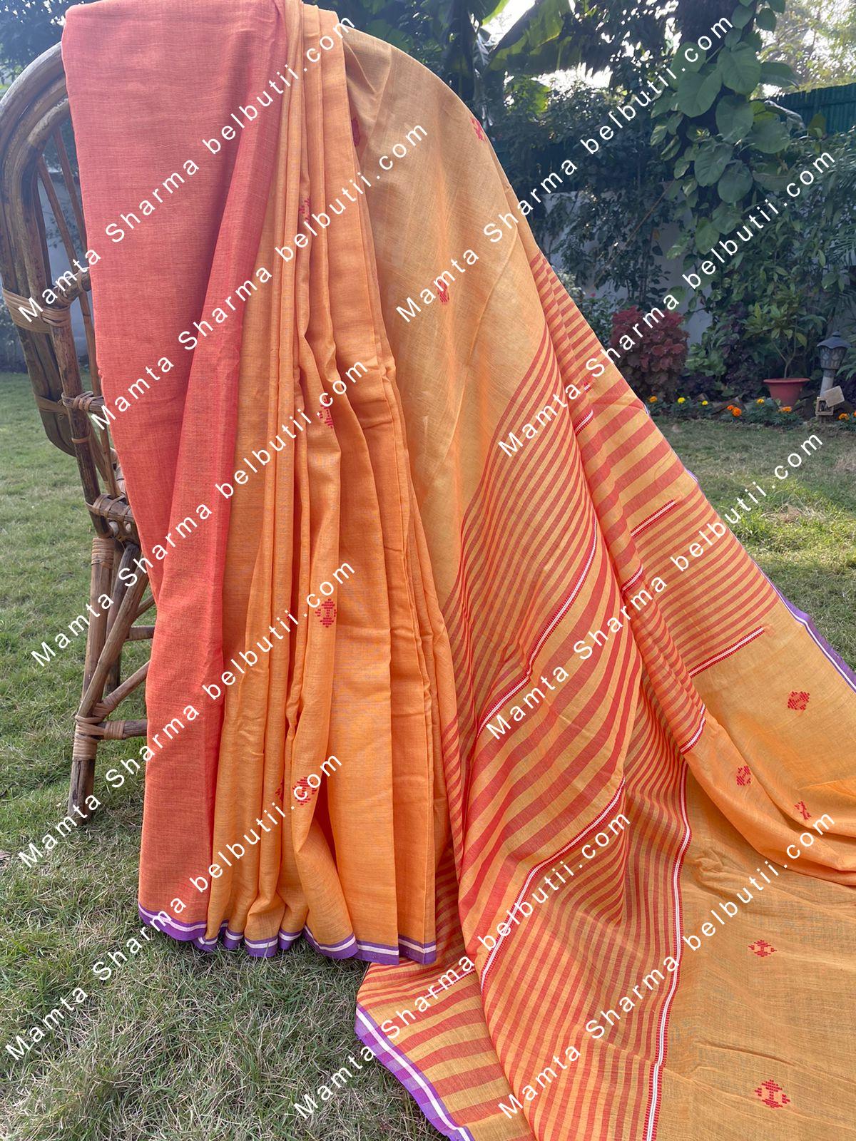 Belbutii Saree - Sr0206- org ylw