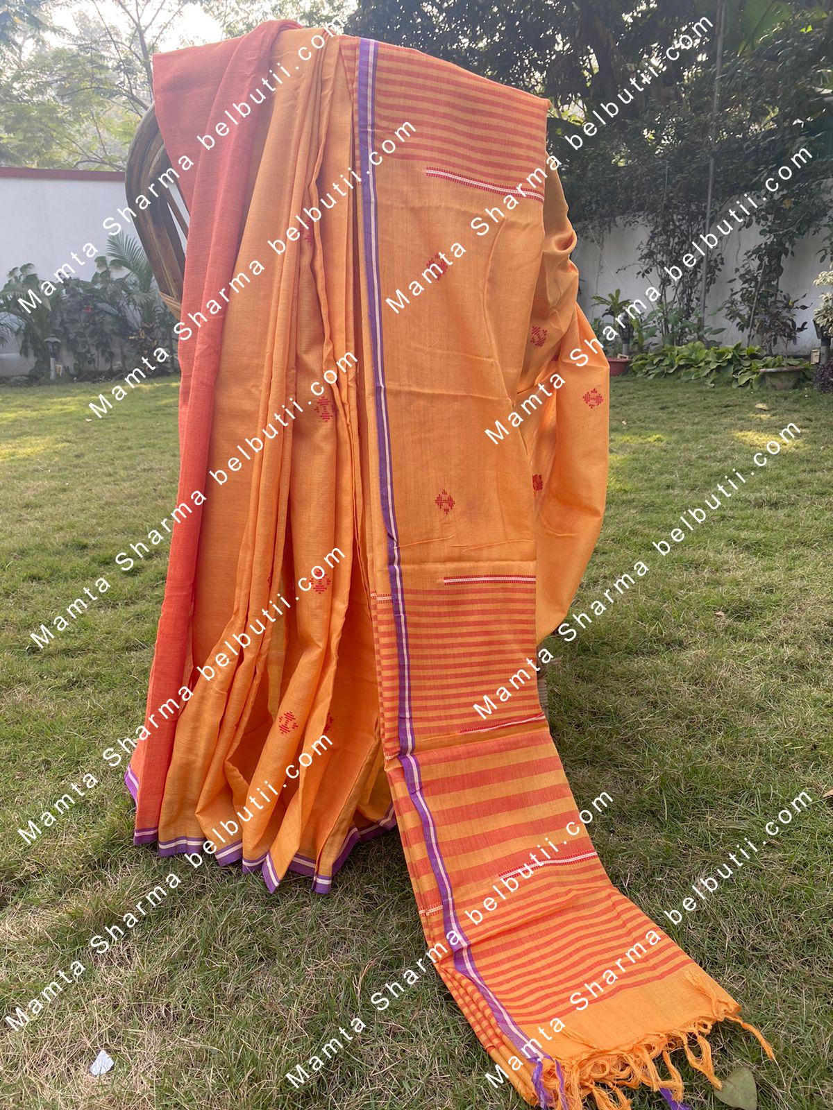 Belbutii Saree - Sr0206- org ylw