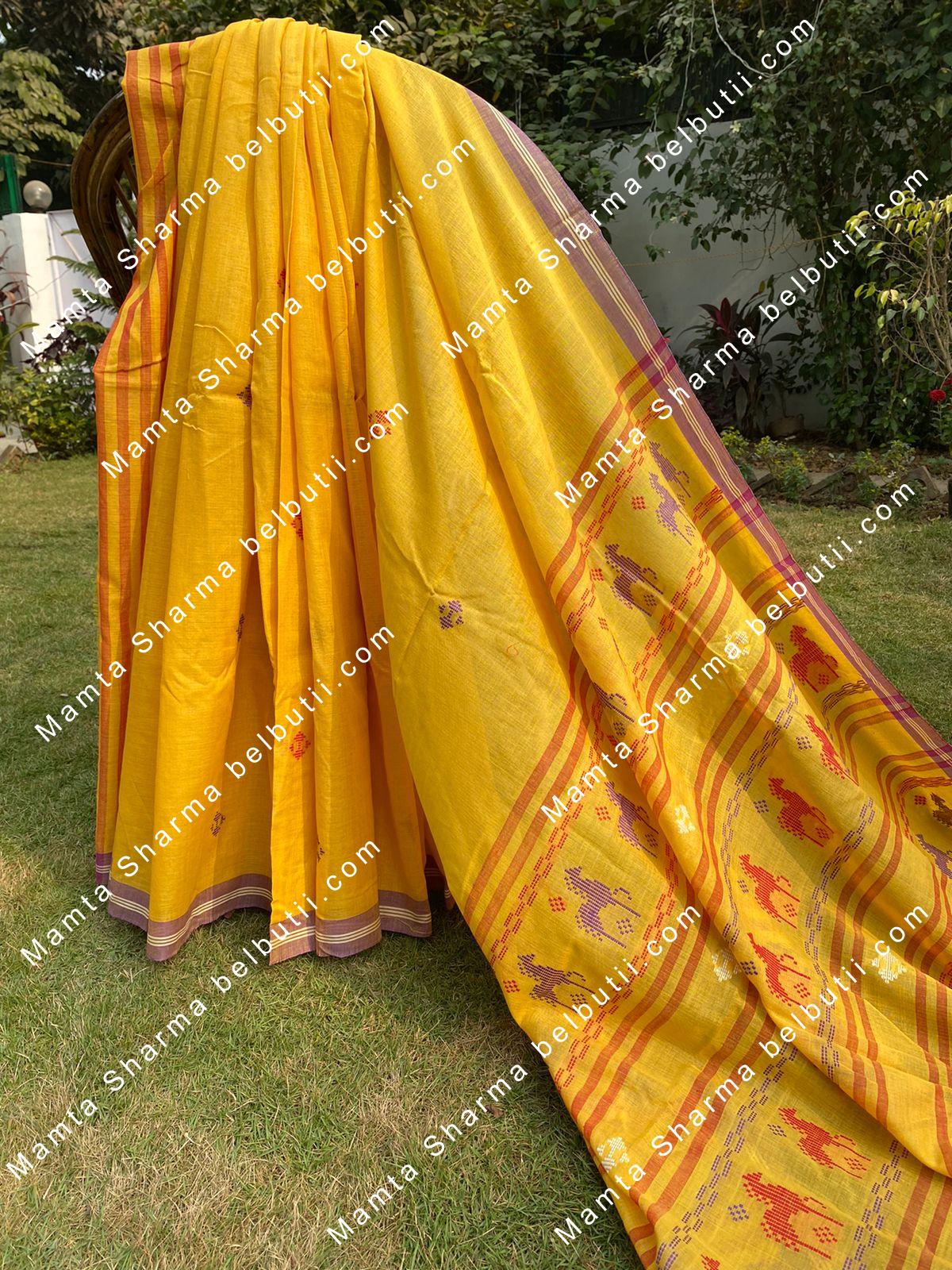 Belbutii Saree - Sr0208- yellow