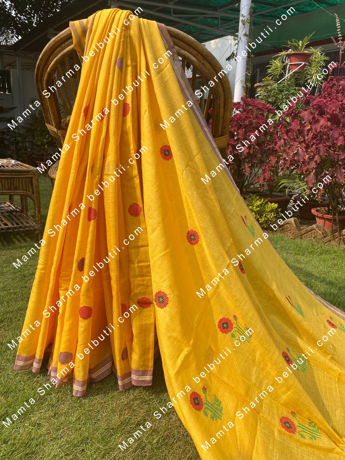 Belbutii Saree - Sr0209- ylw red