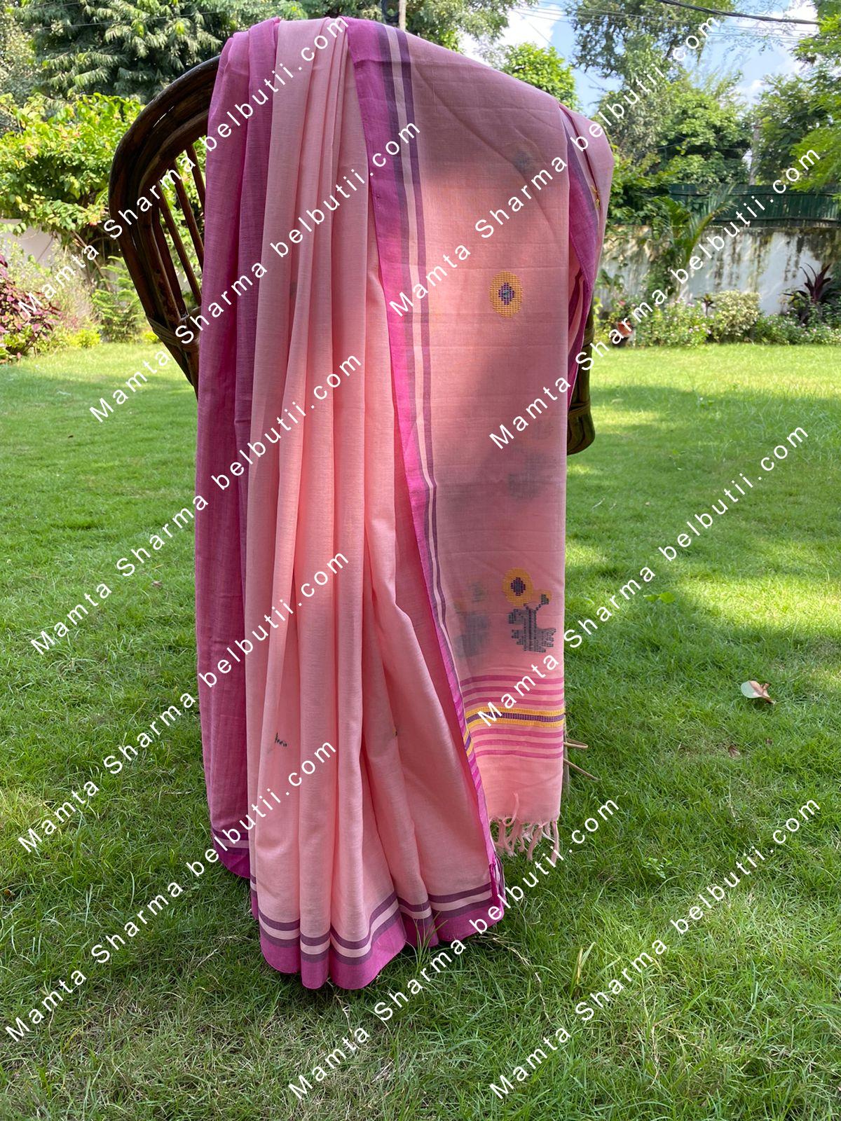 Belbutii Saree - Sr0213- pnk flw