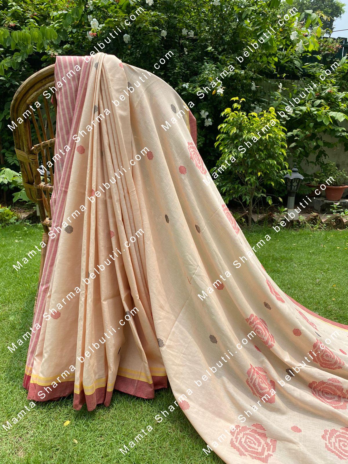 Belbutii Saree - Sr0221- brn flw