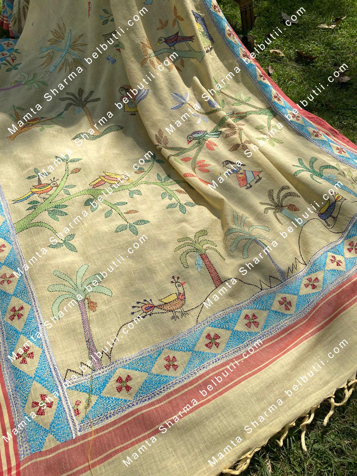 Belbutii Saree - Sr0242- cream sec
