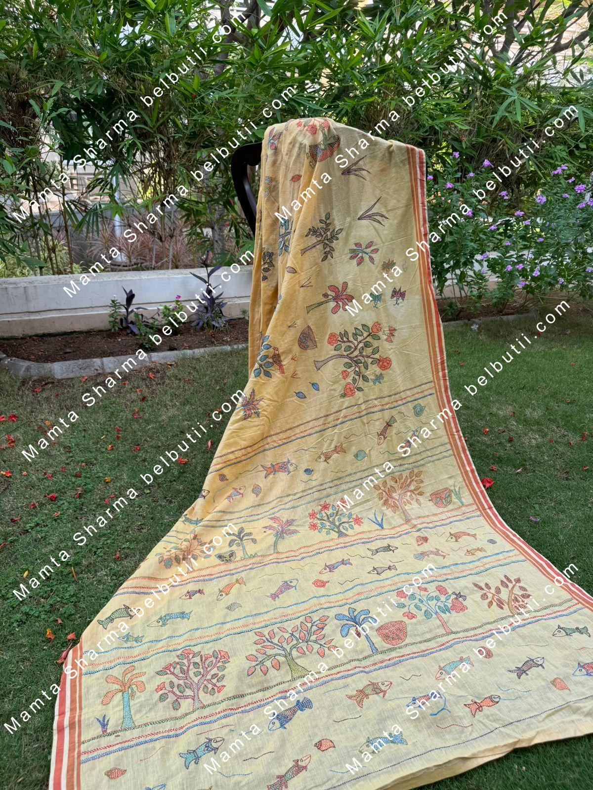 Sujani Saree - Suj-saree-cream-1207